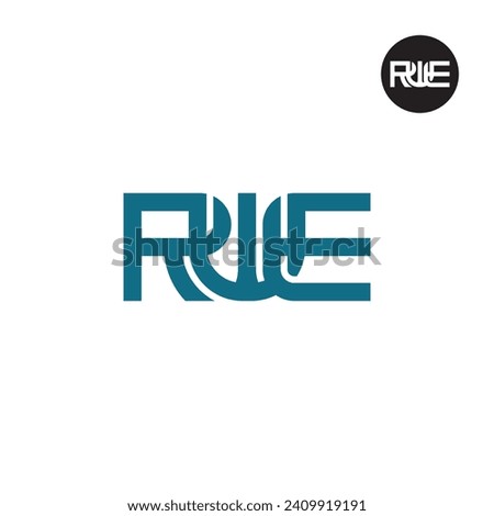 Letter RWE Monogram Logo Design