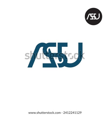 Letter ASU Monogram Logo Design