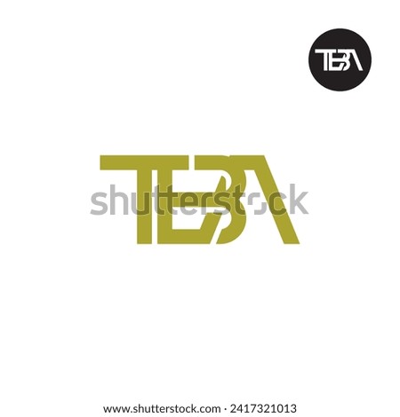 Letter TBA Monogram Logo Design