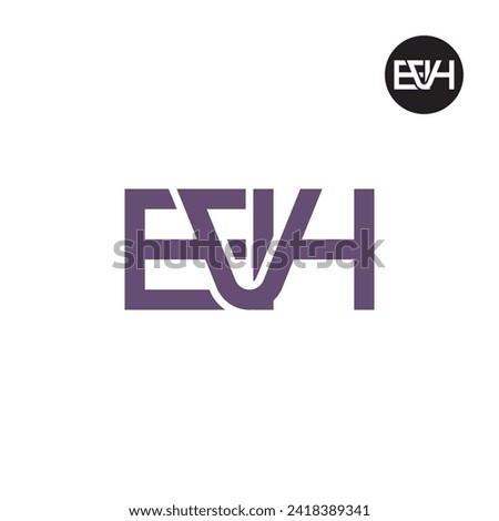 Letter EVH Monogram Logo Design