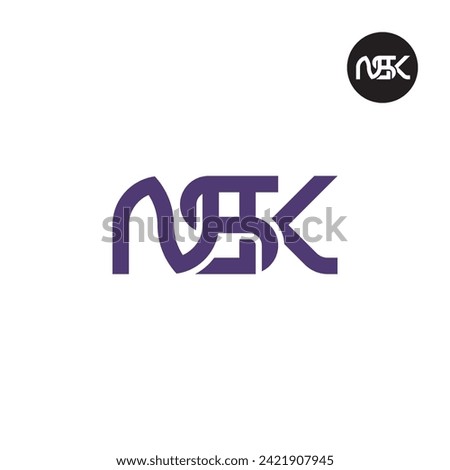 Letter NSK Monogram Logo Design