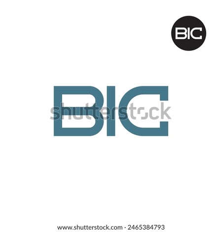 BIC Logo Letter Monogram Design