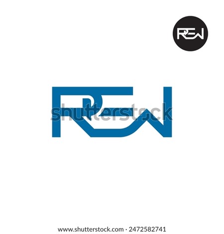 REW Logo Letter Monogram Design