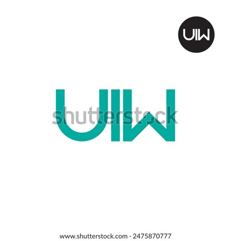 UIW Logo Letter Monogram Design