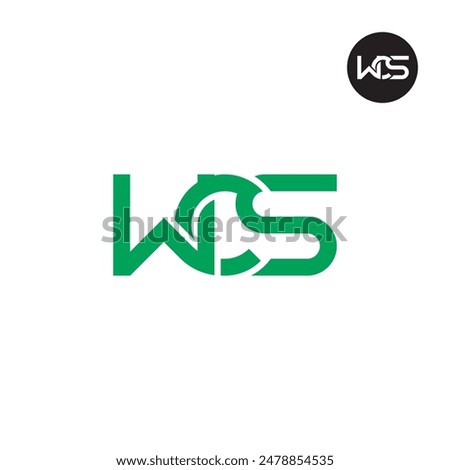 WCS Logo Letter Monogram Design