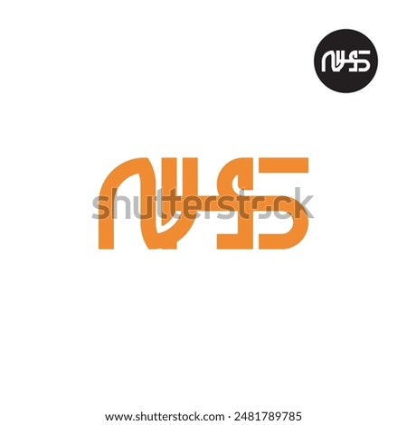 NHS Logo Letter Monogram Design