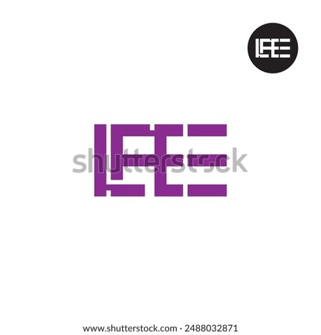 LEE Logo Letter Monogram Design