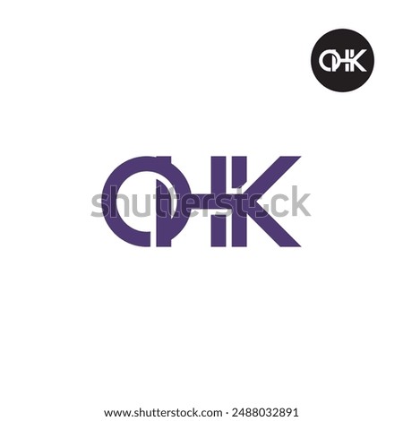 OHK Logo Letter Monogram Design