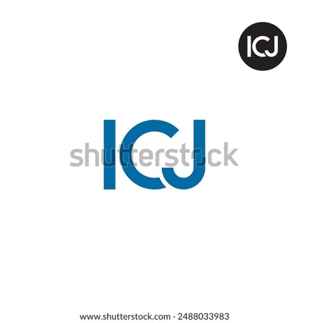 ICJ Logo Letter Monogram Design