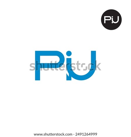 PIU Logo Letter Monogram Design