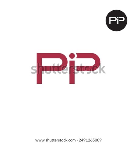 PIP Logo Letter Monogram Design