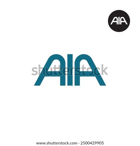 AIA Logo Letter Monogram Design