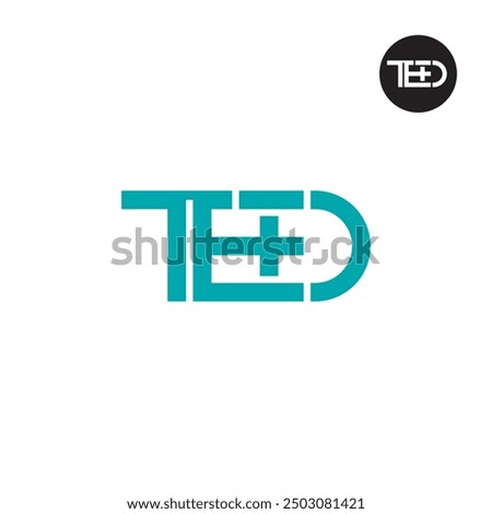 TED Logo Letter Monogram Design