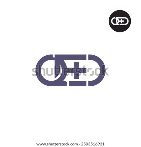 QED Logo Letter Monogram Design