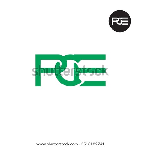 PCE Logo Letter Monogram Design