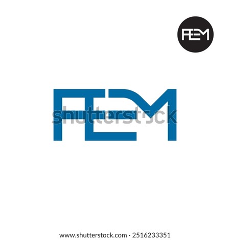 FEM Logo Letter Monogram Design