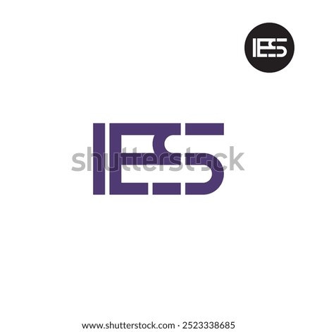 IES Logo Letter Monogram Design