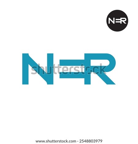 Letter NER Logo Negative Space