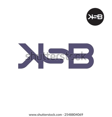 Letter KSB Logo Negative Space