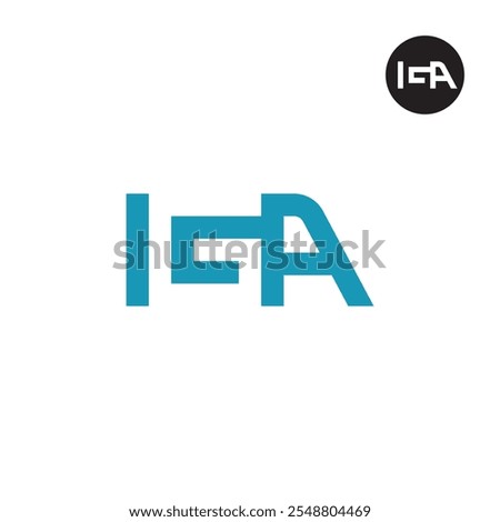 Letter IGA Logo Negative Space