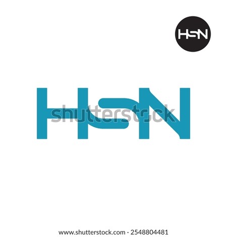 Letter HSN Logo Negative Space