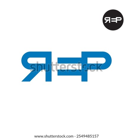 Letter REP Logo Negative Space