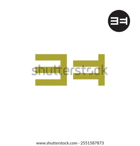 Letter EEI Logo Negative Space