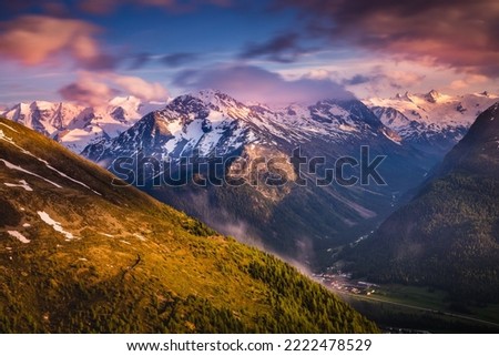 Similar – Image, Stock Photo The Bernina mountain range