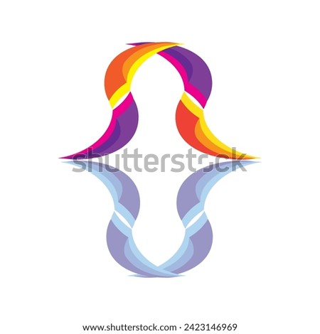 3 dimensional vector symbols logo with additional shadows