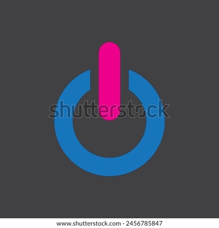 flat vector icon of turning on and off device