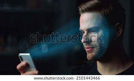 Similar – Foto Bild Smartphone mit Gesichtserkennung