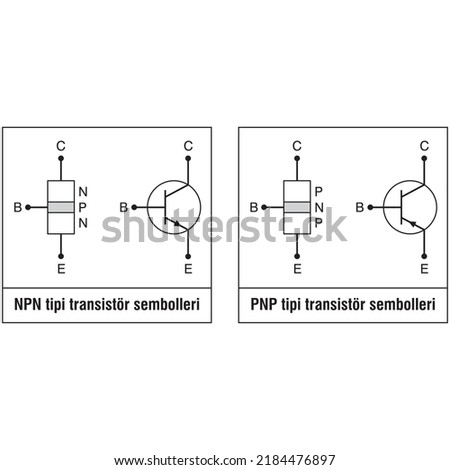 npn and pnp transistor symbol