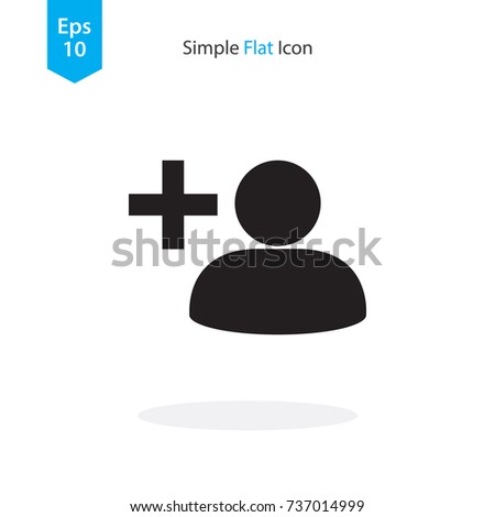 Profile Icon. Simple Sign Of Add Person Button