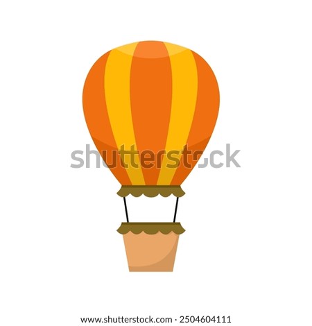 Hot Air Balloon Flat Illustration