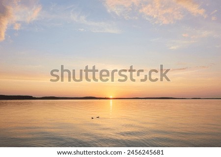 Similar – Image, Stock Photo Vanilla Sky Clouds Sunrise