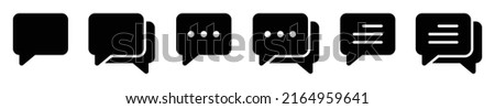 Text Message Icon Images. Speech Bubble Chat Icon. Chat Icon, Vector Illustration