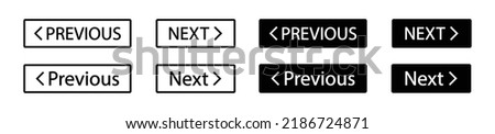 Previous and next page button set icon, Vector Illustration