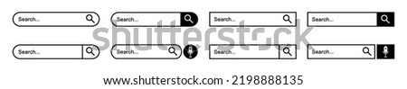 Searching Set Icon, Vector illustration