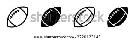 American football ball icon. Rugby ball icon, vector illustration