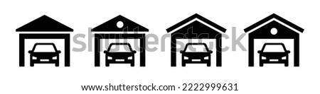 Garage icon, Car garage icon, vector illustration
