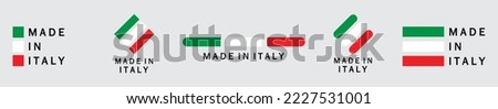 Made in Italy logo, Made in Italy labels. Italy product sticker, Vector illustration