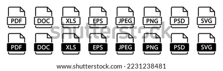 File format icon. Document format file icon, vector illustration