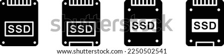 SSD devices icon, vector illustration