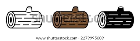 Wood icon. Log icon, vector illustration