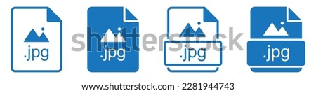 Jpg file format icon. Photo file format icon, vector illustration