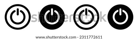 On off power button icon. Switch on switch off icon, vector illustration