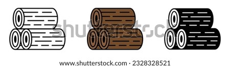 Wood icon. Log icon, vector illustration