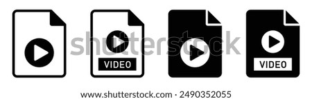 Video document file icon. Mp4 format file icon, vector Illustration