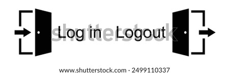 Log in and logout acces icon, Vector Illustration