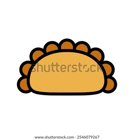 Pierogi cartoon. Dumpling cartoon. Happy thanksgiving cartoon. Digital art illustration.